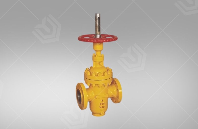 Flat gate valve with diversion hole
