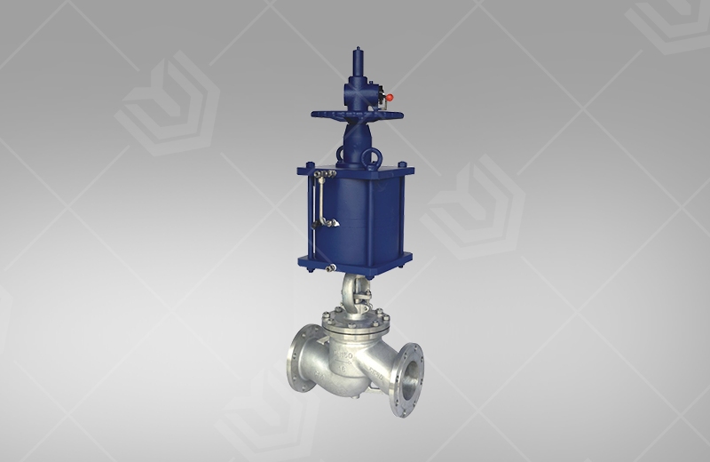 Pneumatic flange globe valve
