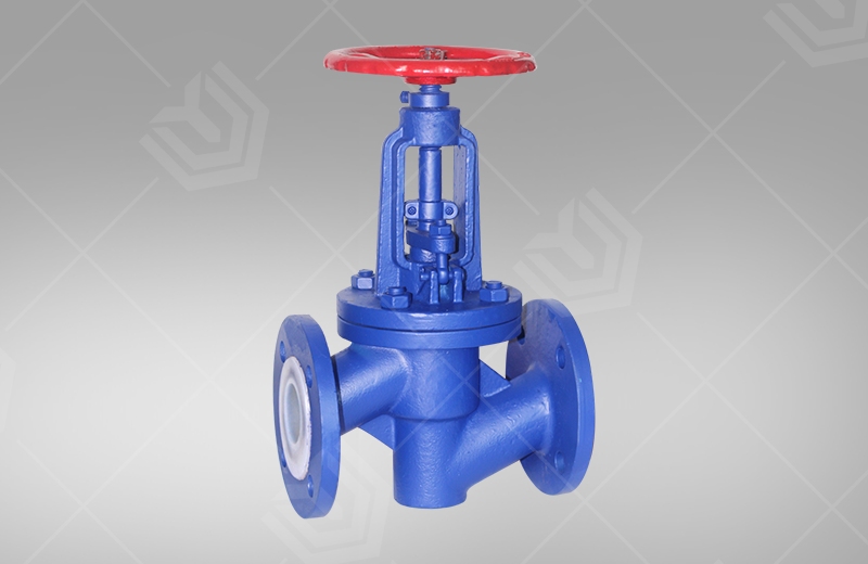 Flanged fluorine lined globe valve