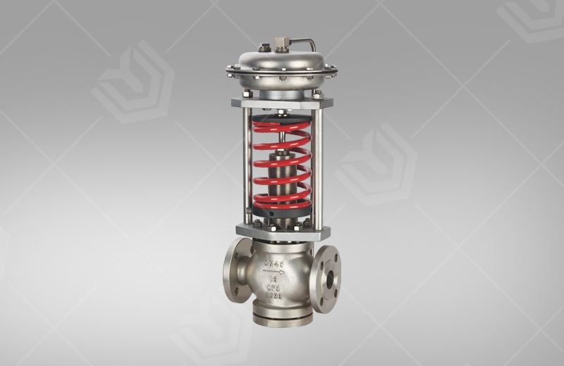 Self-operated valve front pressure control valve