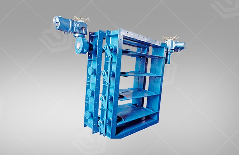 Electric rectangular shutter valve