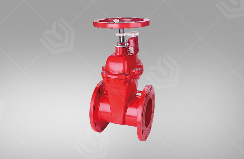 Fire signal dark rod gate valve