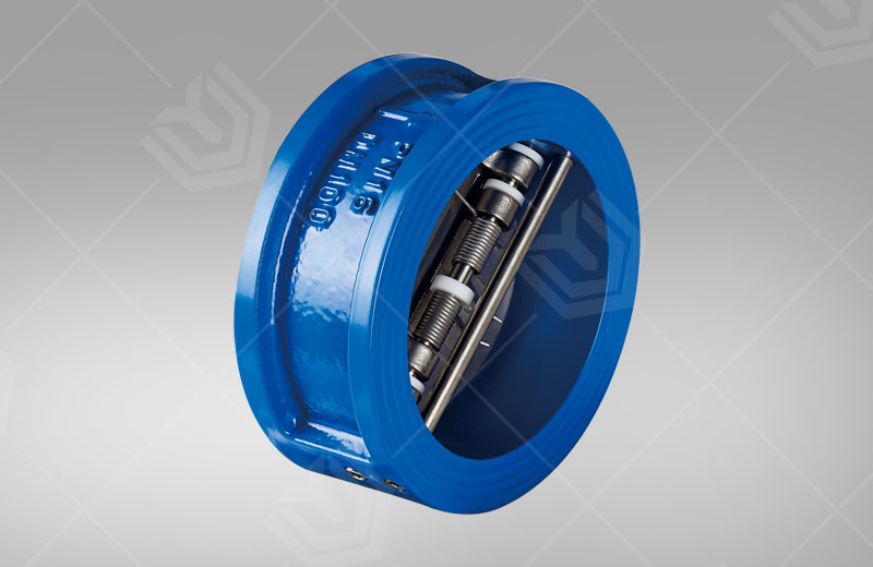 Wafer type butterfly check valve