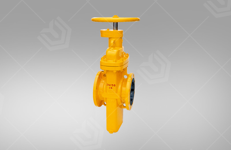 Gas flat gate valve