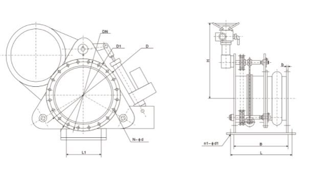 电动扇形盲板阀(图1)