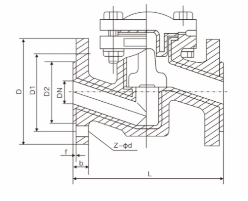 升降式衬氟止回阀(图1) 升降式衬氟止回阀(图1)