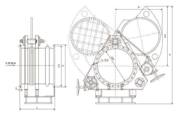 手动蜗轮盲板阀(图1) 手动蜗轮盲板阀(图1)