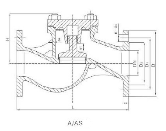 Marine flange cast steel check valve(图1)