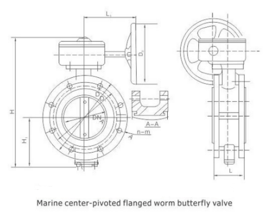 Marine Center Type Flanged Butterfly Valve(图1)